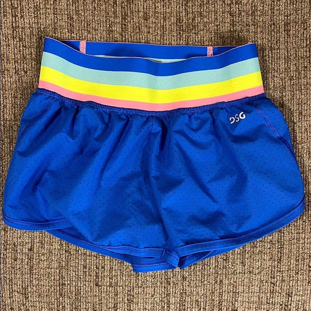 🍀6/$20 DSG Vibrant Blue Shorts with Colorful Waistband